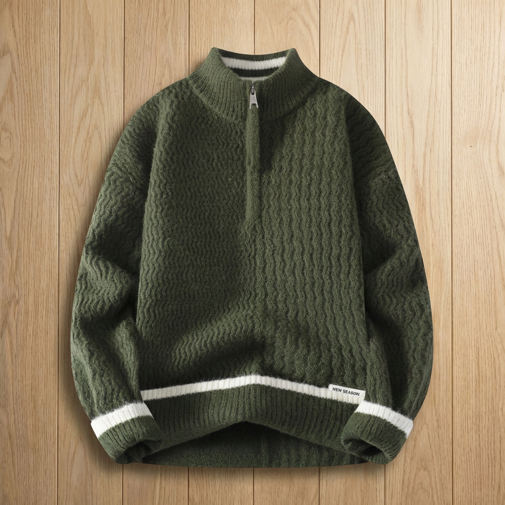 Merino Wool Knit Pullover Sweater