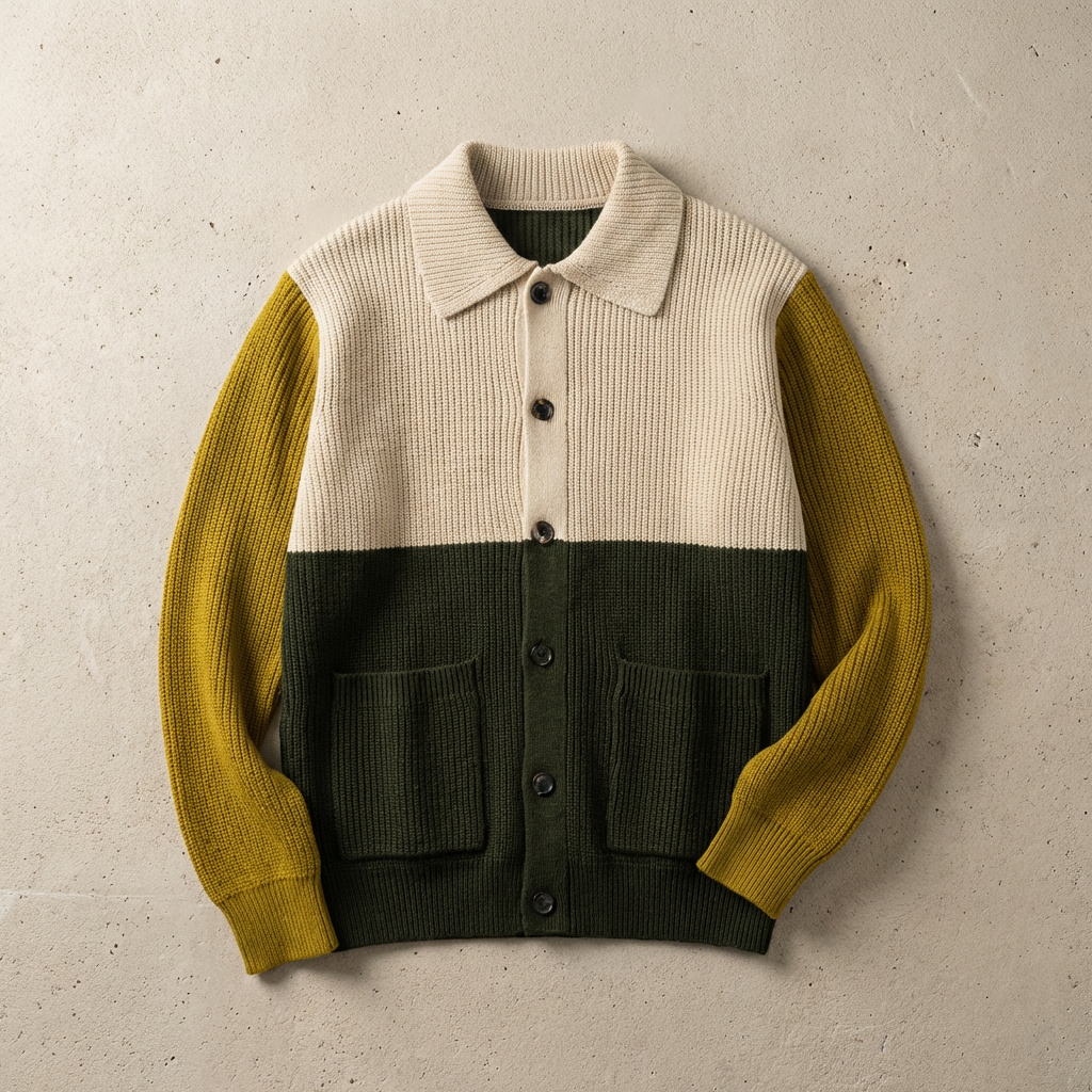 Merino Wool Cardigan Grey