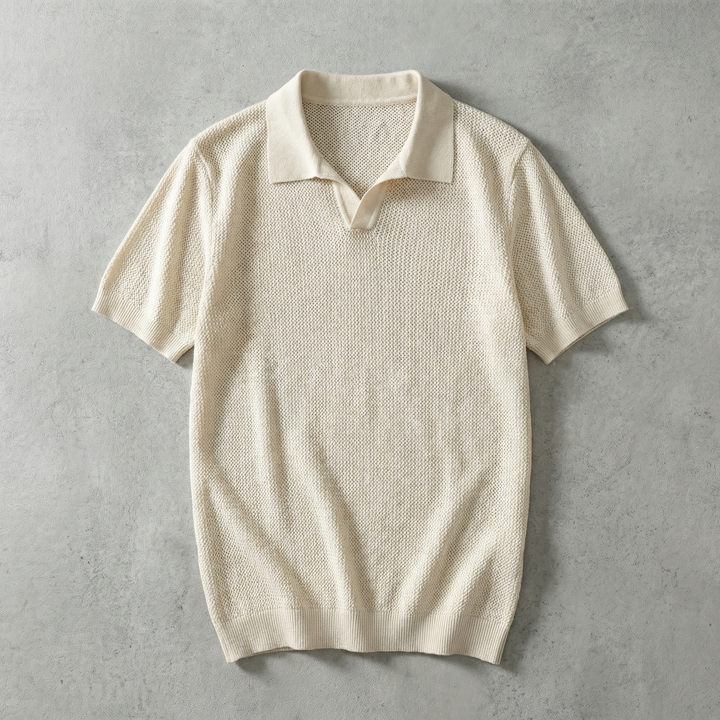 Sorrento Men's Knit V-Neck Polo Shirt
