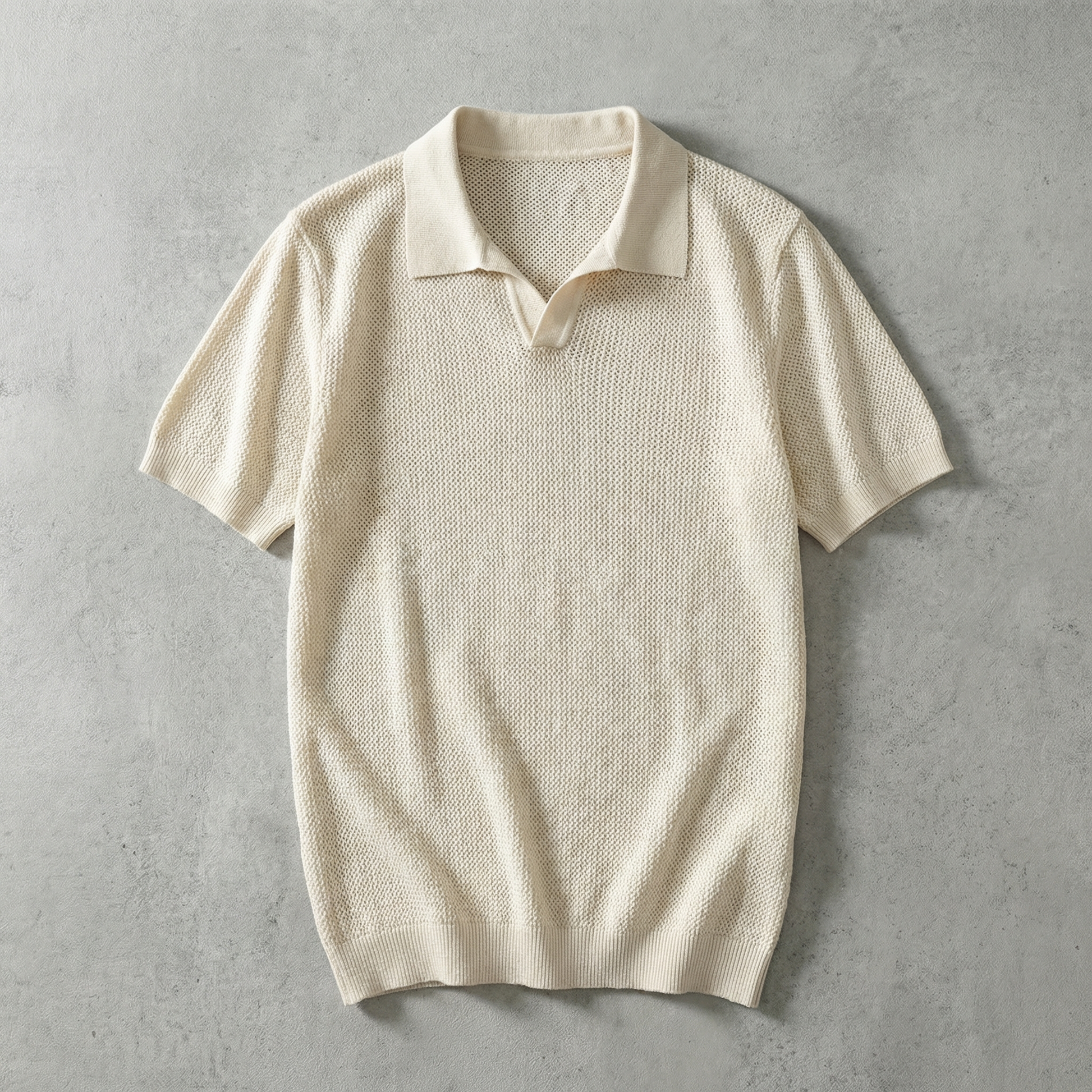 Sorrento Men's Knit V-Neck Polo Shirt