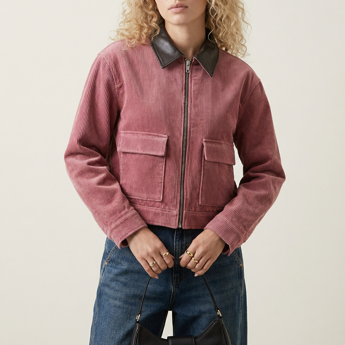 Corduroy Zipper Jacket