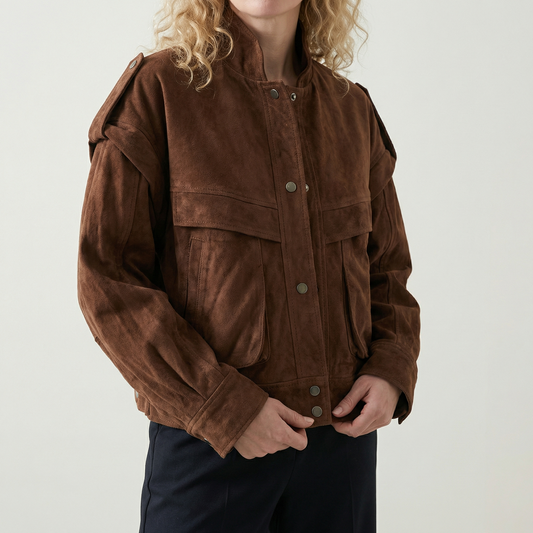Women's Suede Fleece Jacket
