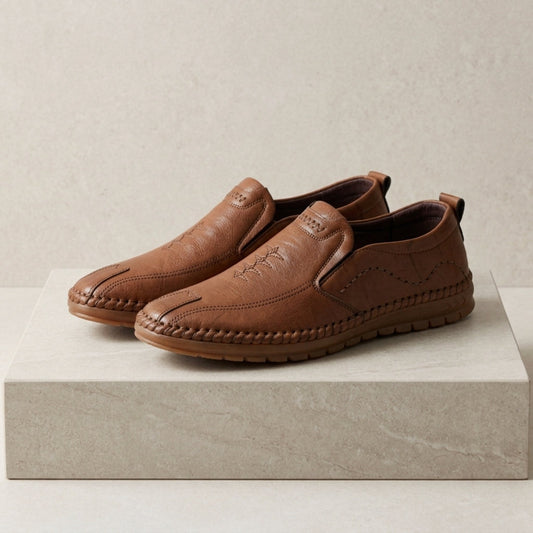 Men's Leather Loafers Casual Brown