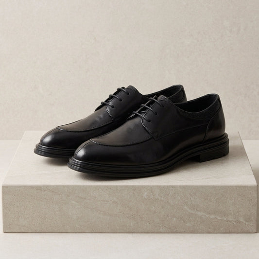 Men's Leather Brogue Shoes Grey