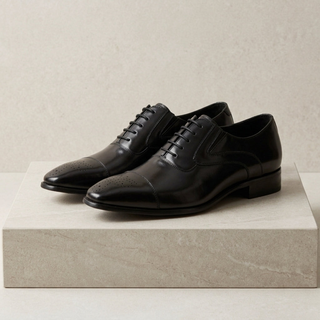 Halston Men's Brogue Leather Shoes Brown
