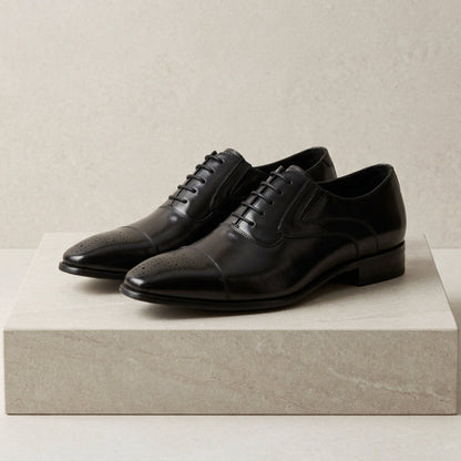 Halston Men's Brogue Leather Shoes Brown