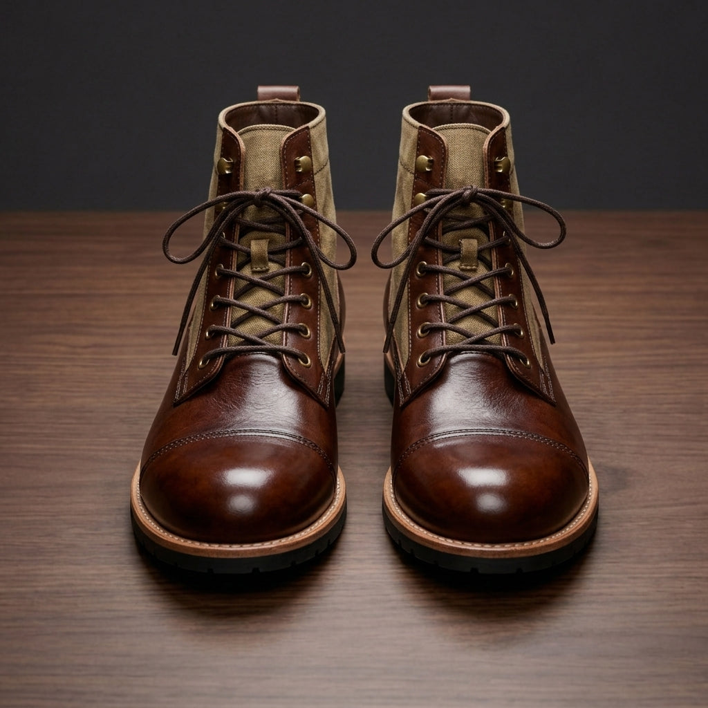 Men's Ankle Boots Leather Brown