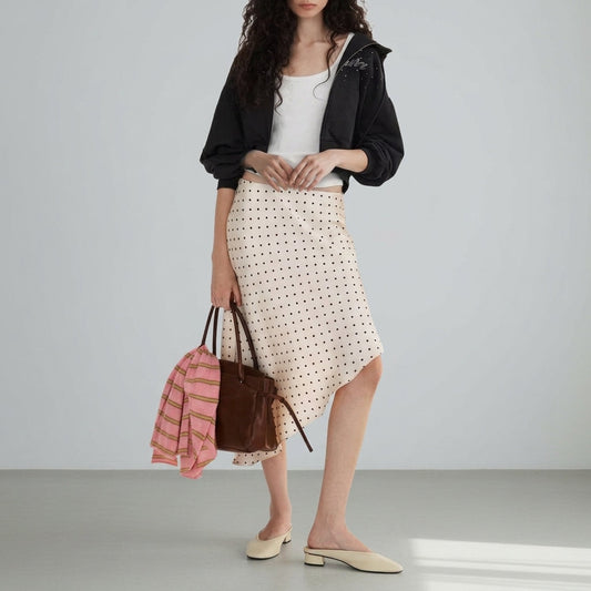 Women's Asymmetric Polka Dot Skirt