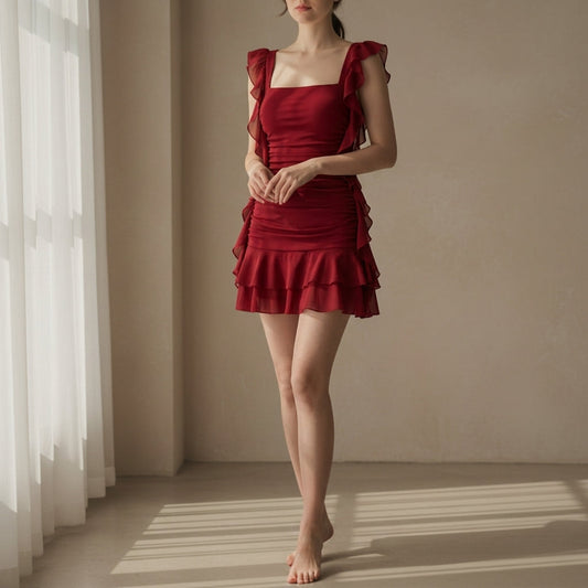 Women's Ruffle Edge Dress