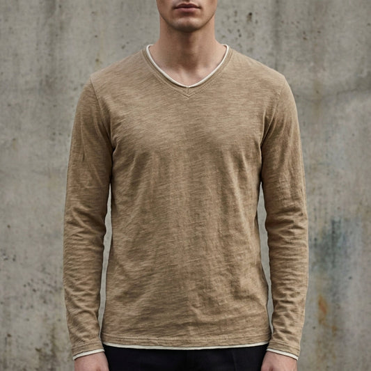 Men's Classic Fit Cotton Long Sleeve Shirt