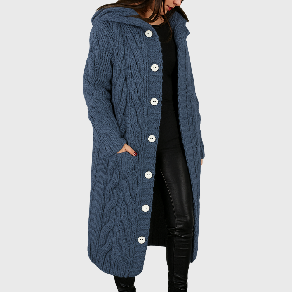 Women's Knitted Button Front Coat