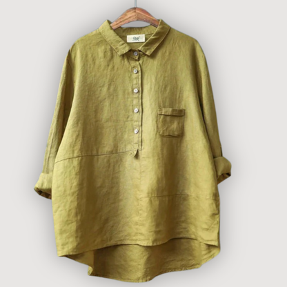 Women's Relaxed Fit Linen Blouse