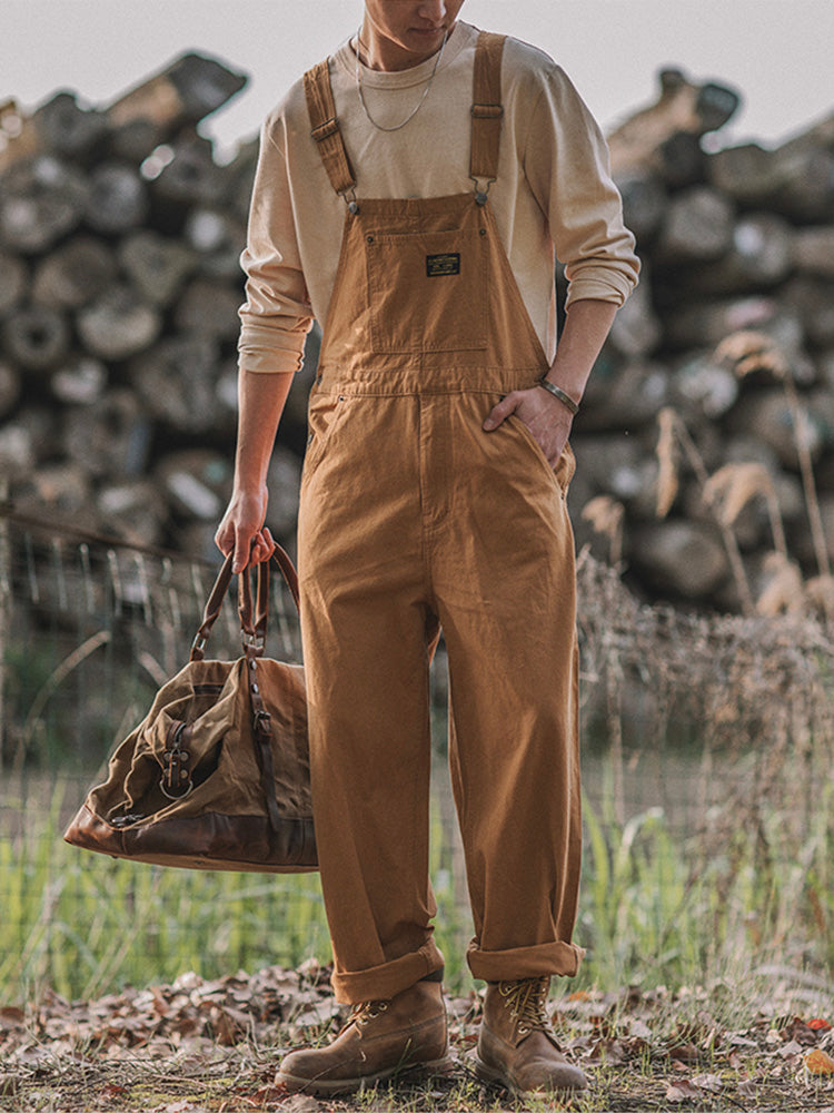 Unisex Canvas Overalls Vintage Style