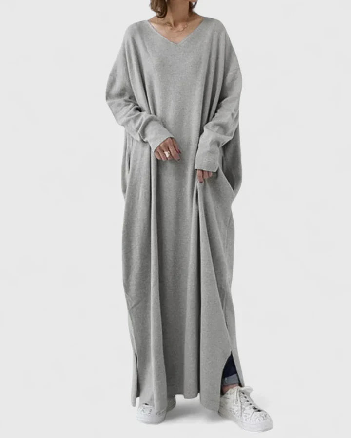 Women’s Long Sleeve V-Neck Maxi Dress