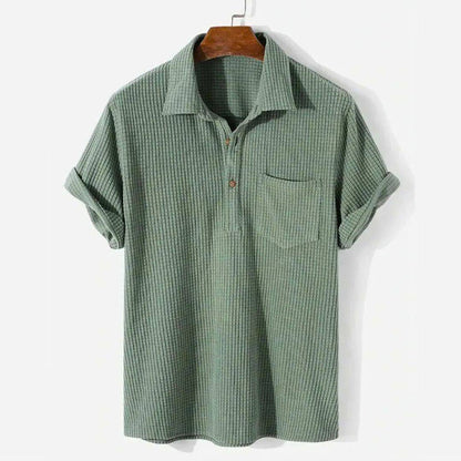 Men's Relaxed Fit Textured Polo Shirt