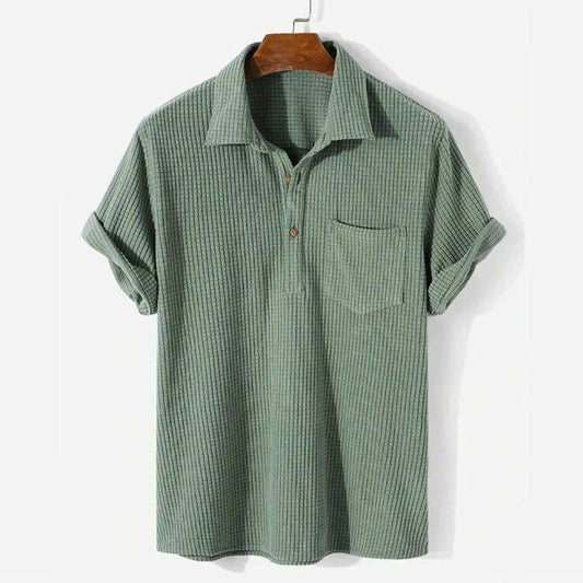 Men's Relaxed Fit Textured Polo Shirt