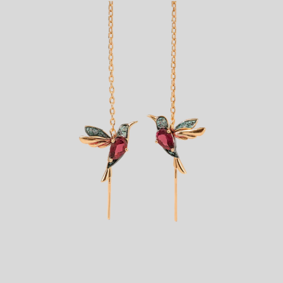 Women Hummingbird Drop Earrings