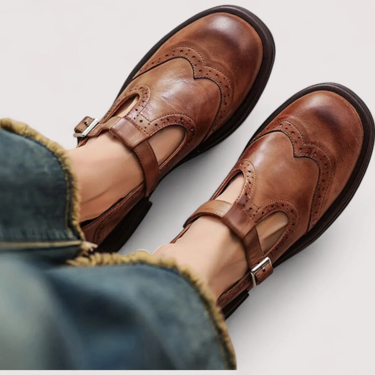 Women's Chunky Mary Jane Shoes Closed Toe