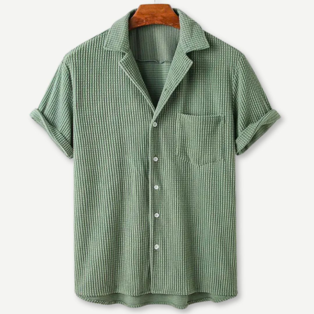 Relaxed Fit Waffle Knit Shirt