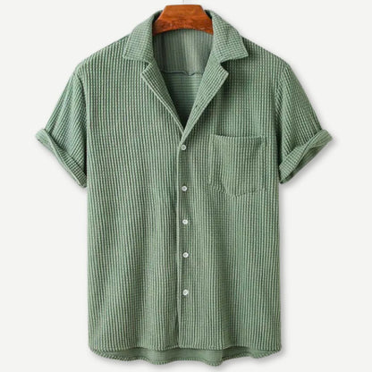 Relaxed Fit Waffle Knit Shirt