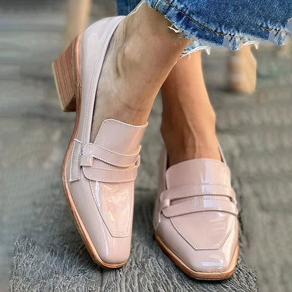 Women's Pink Slip-On Loafers