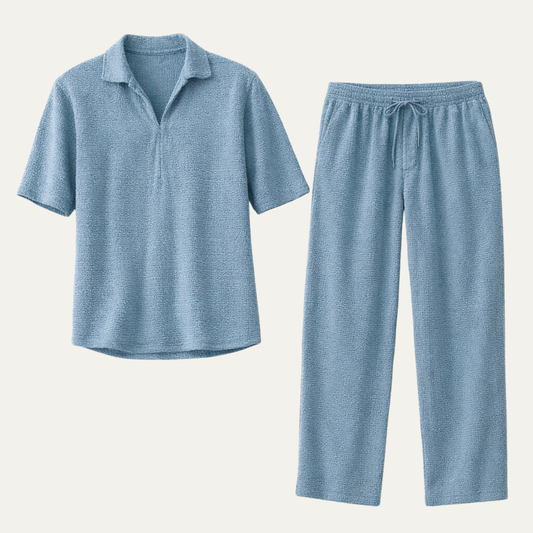 Men's Relaxed Fit Summer Shirt And Pants Set