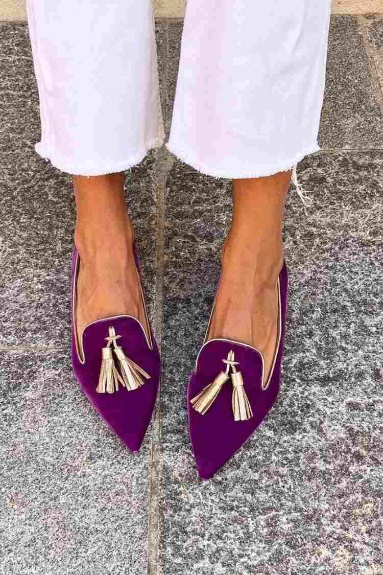 Women's Pointed Toe Tassel Loafers