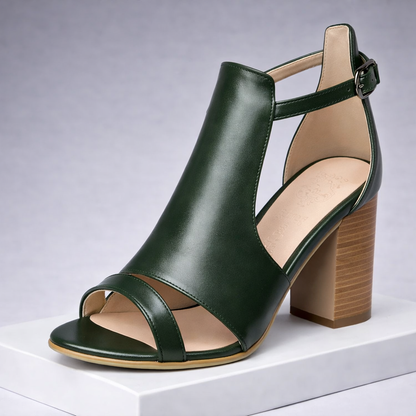 Women's Strap Leather High Heels