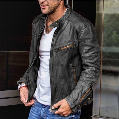 Men's Leather Jacket Waterproof