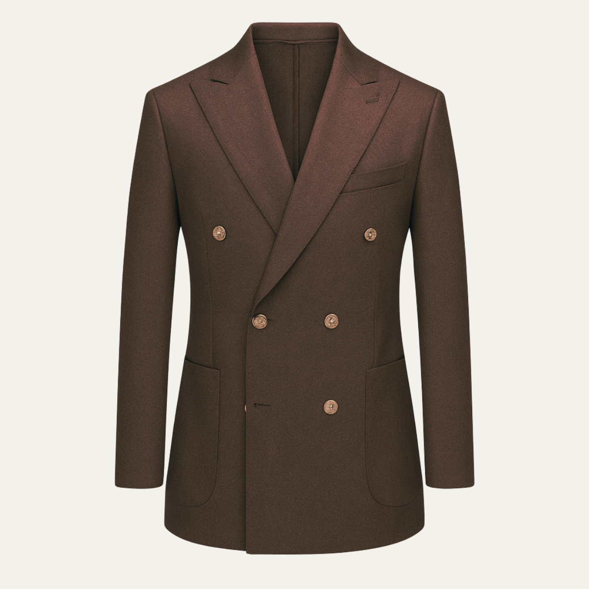 Men's Slim Fit Double Breasted Suit Formal 2 Piece