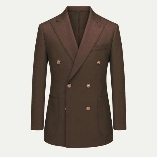 Men's Slim Fit Double Breasted Suit Formal 2 Piece