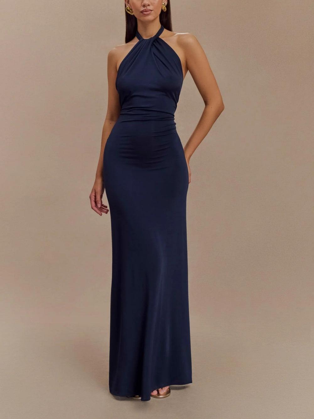 Seraphina | Women’s Elegant Halter Neck Maxi Dress