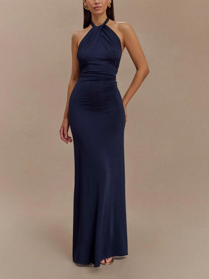 Seraphina | Women’s Elegant Halter Neck Maxi Dress