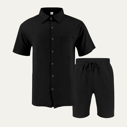 Kirkwood Men's Short Sleeve Shirt And Shorts Set Lightweight