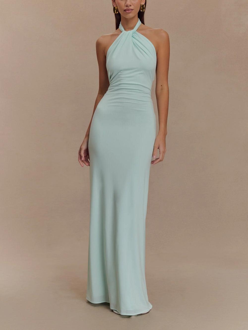 Seraphina | Women’s Elegant Halter Neck Maxi Dress