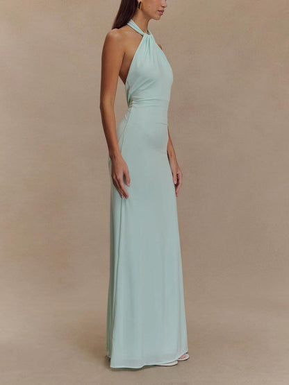 Seraphina | Women’s Elegant Halter Neck Maxi Dress