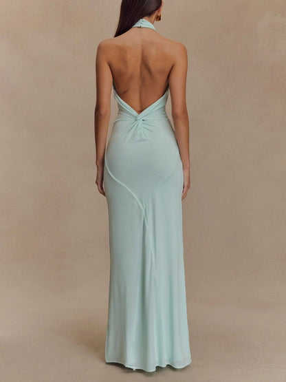 Seraphina | Women’s Elegant Halter Neck Maxi Dress