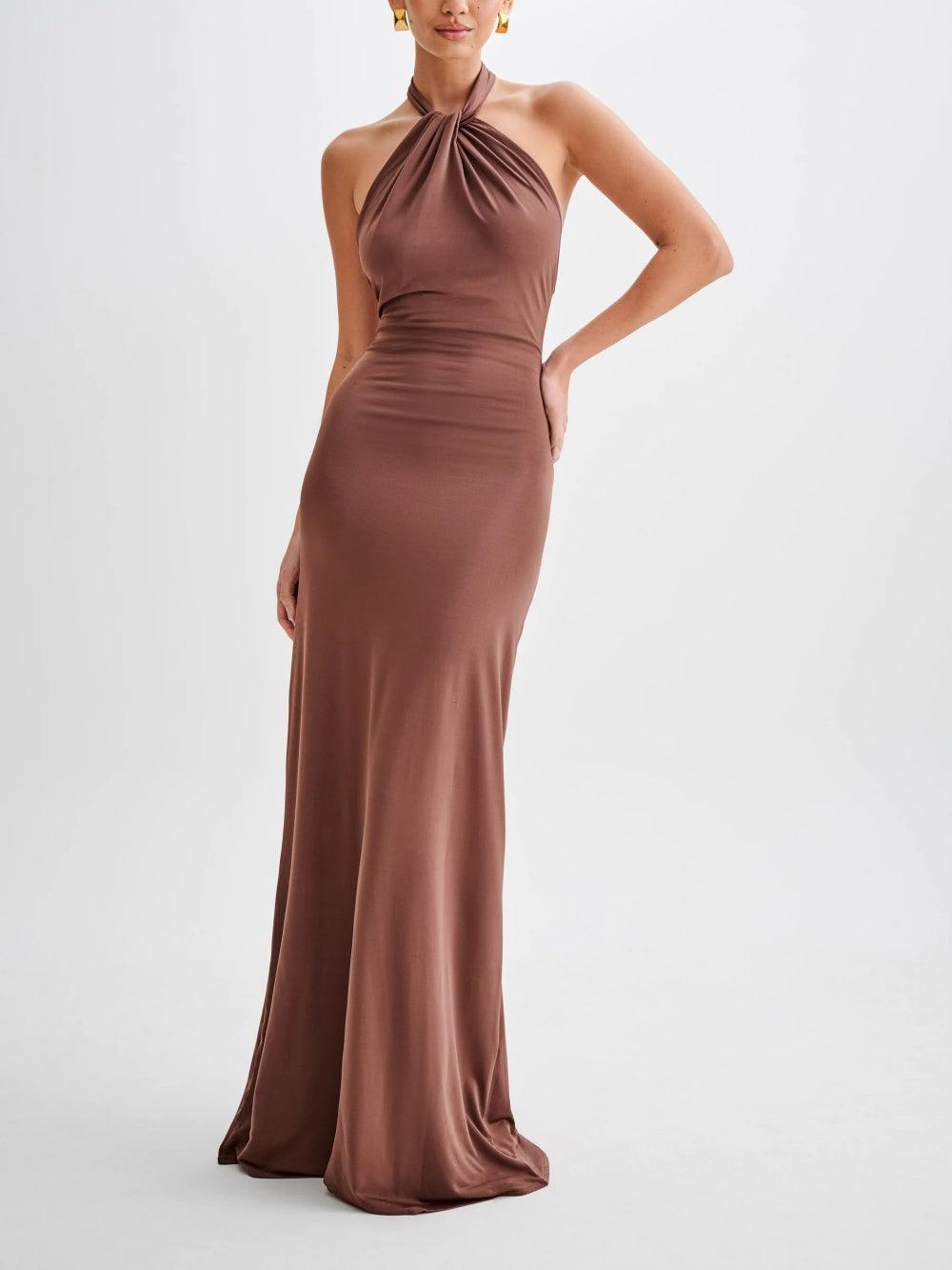 Seraphina | Women’s Elegant Halter Neck Maxi Dress