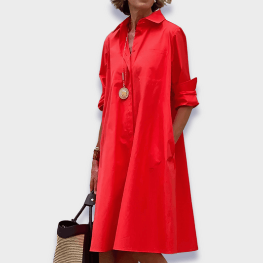 Women's Midi Polo Dress Elegant