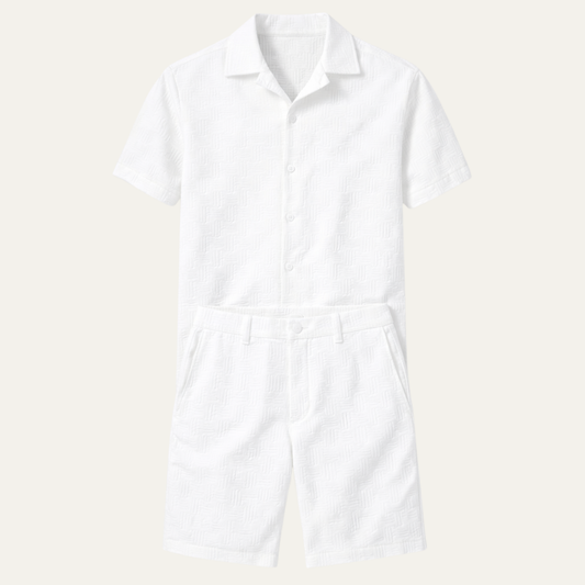Men's Summer Shirt And Shorts Set
