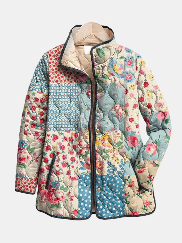 Women's Patchwork Floral Print Jacket