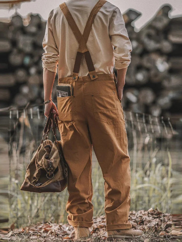 Unisex Canvas Overall Vintage Style