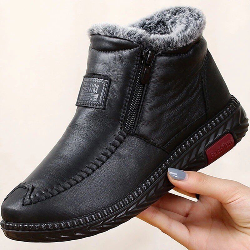 Women's Non-Slip Leather Winter Boots