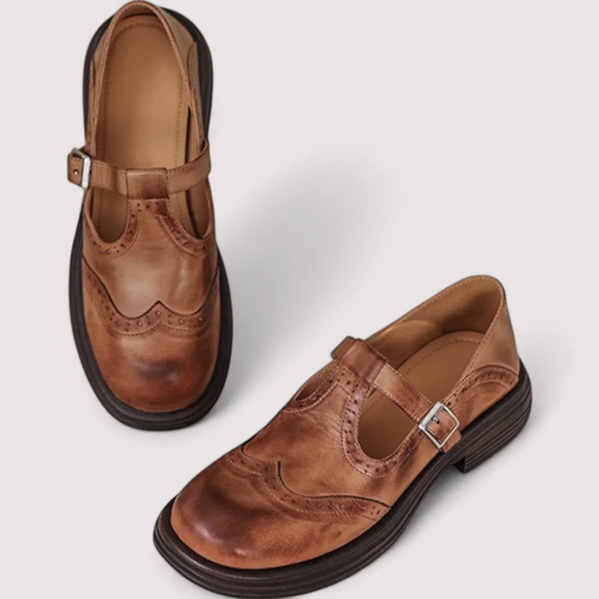 Women's Chunky Mary Jane Shoes Closed Toe