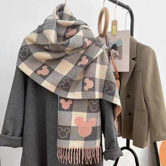 Comfy Plaid Tassel Scarf Soft Warm Double Sided