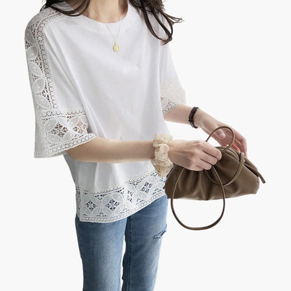 Women's Short Sleeve Lace T-Shirt