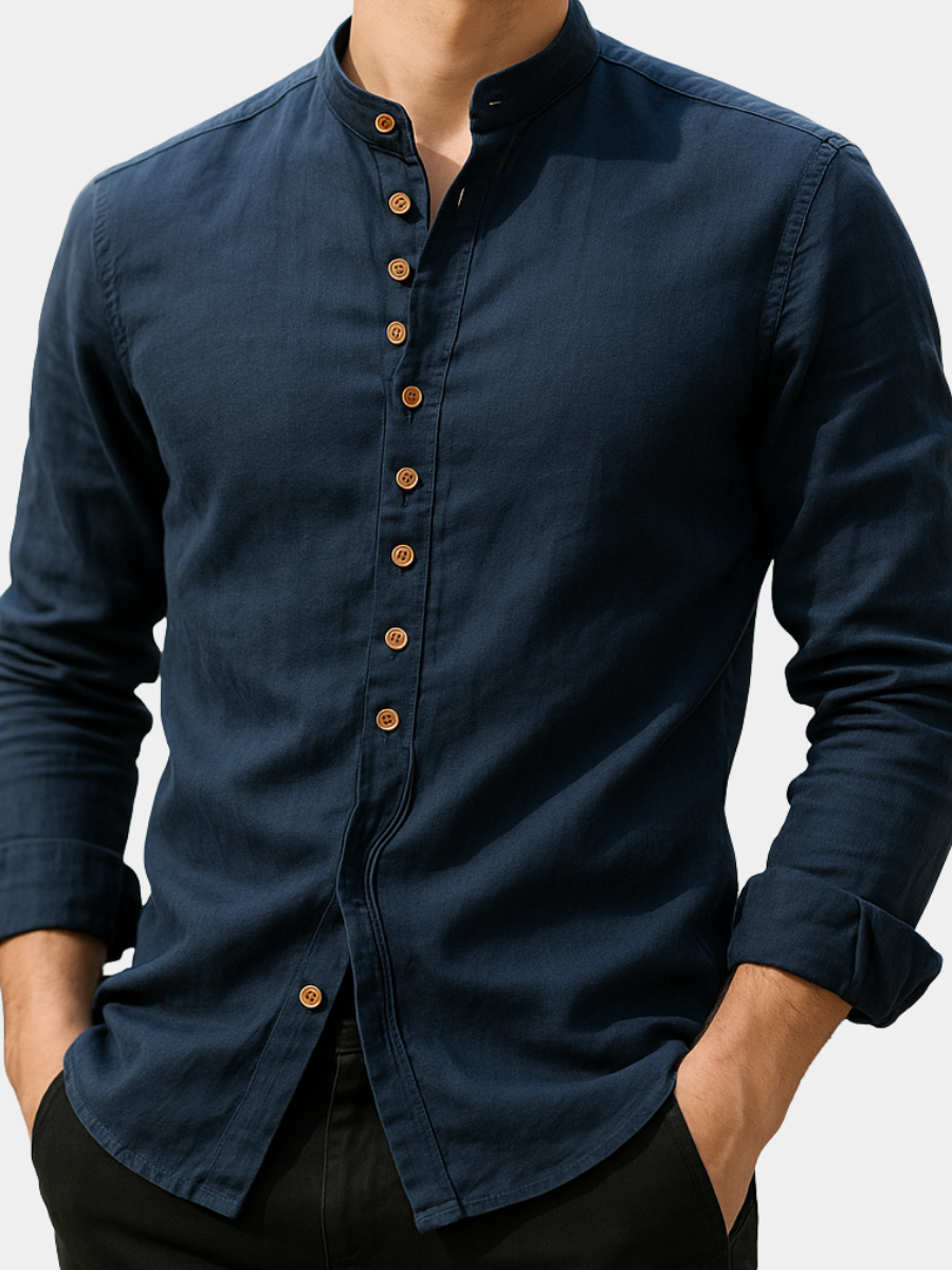 Men's Long Sleeve Button Front Shirt