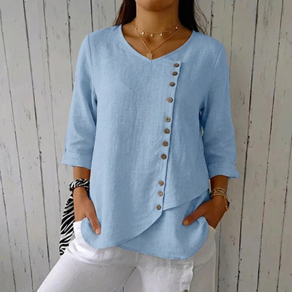 Elira | Women’s Casual Button Detail Summer Top