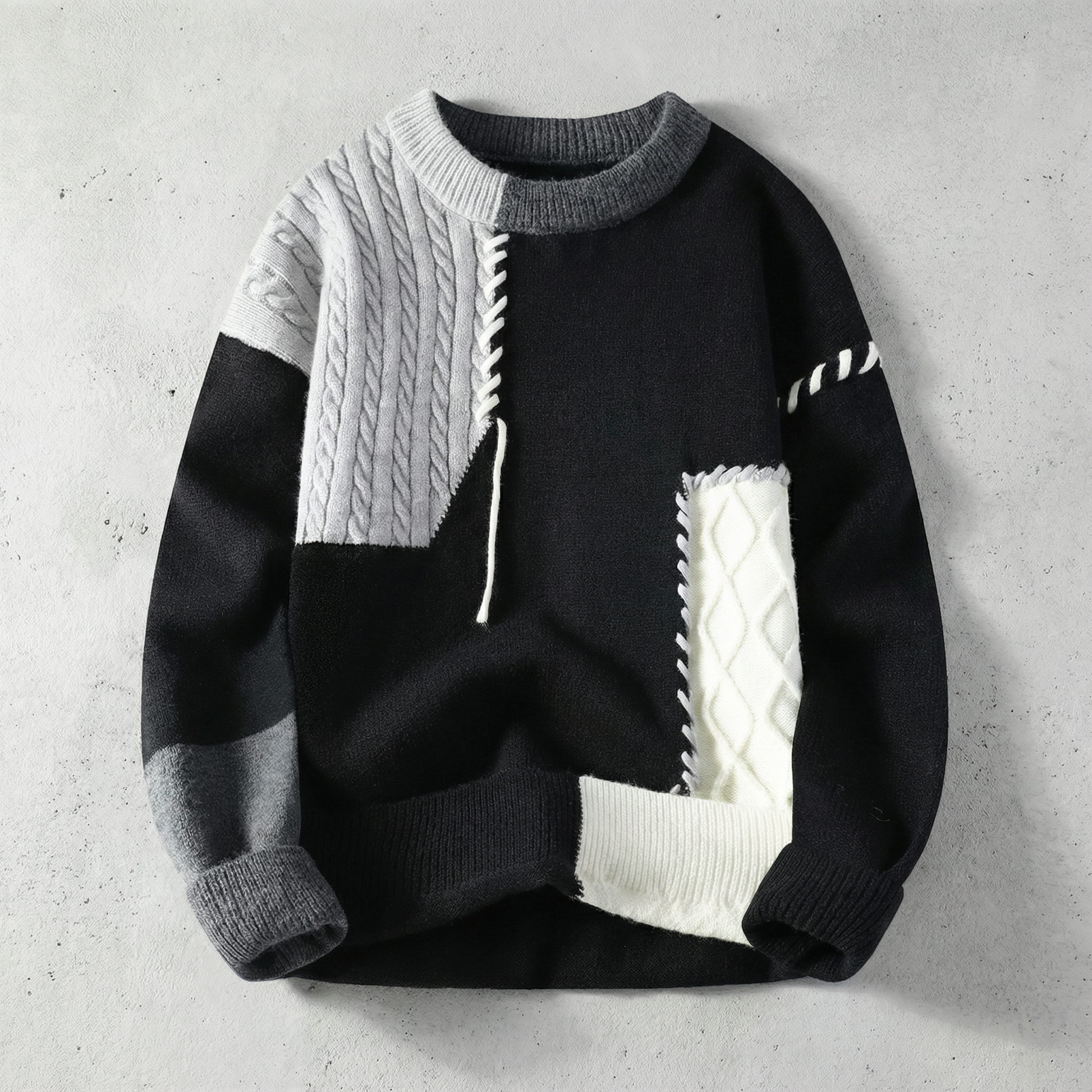 Lorenzo Men's Patchwork Sweater