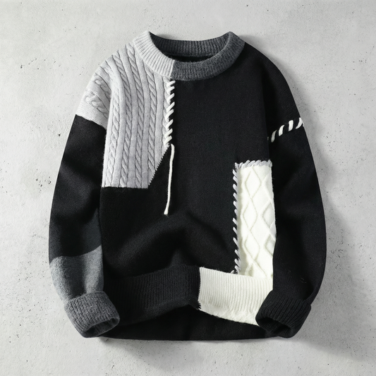 Lorenzo Men's Patchwork Sweater